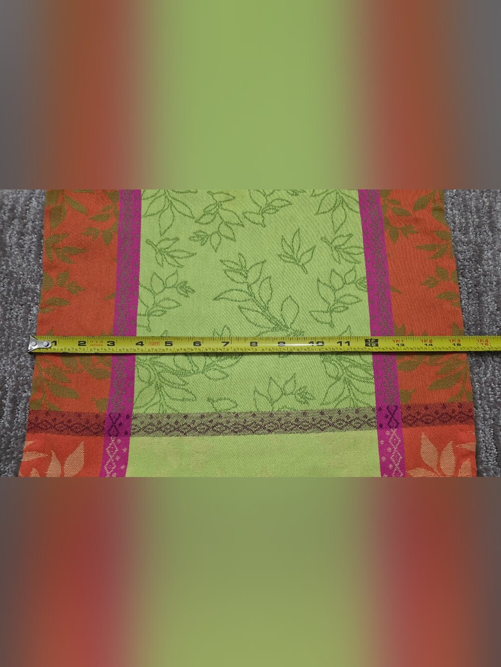 IL Mulino New York Vibrant 100% Cotton Table Runner Botanical Tuscan  15"x44"